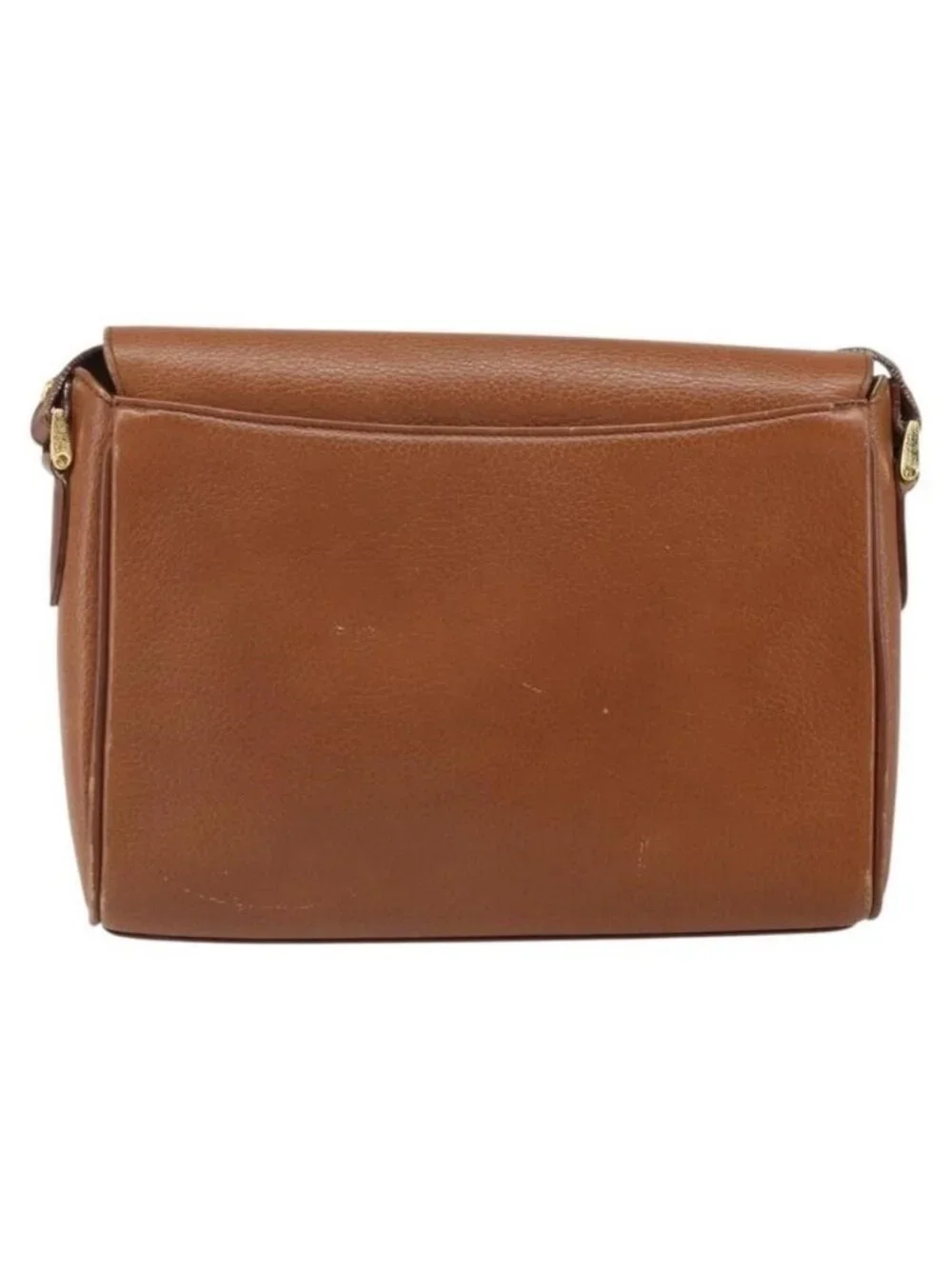 Authentic Burberrys Shoulder Bag Leather Brown Gold - Picture 10 of 16